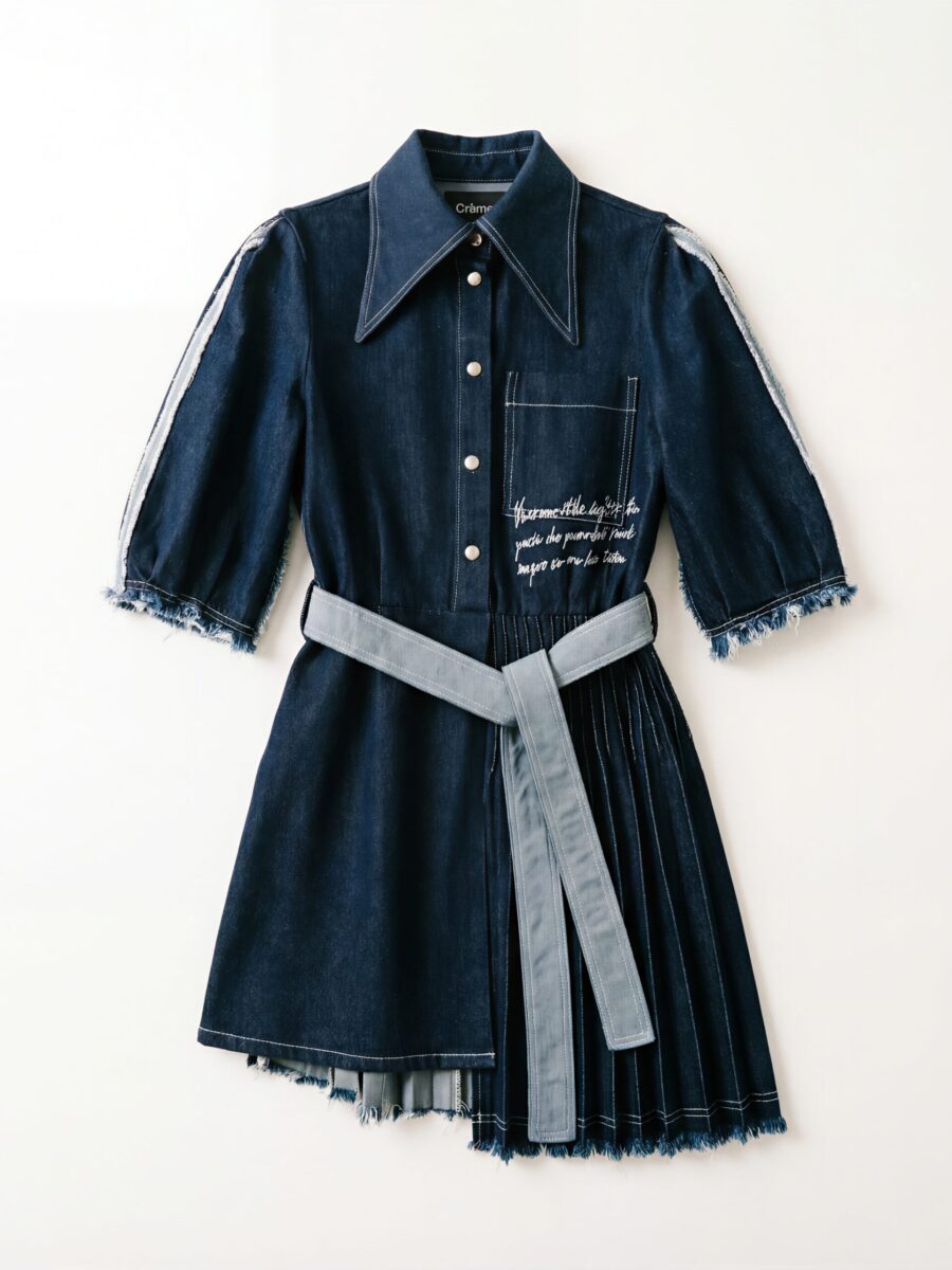 STRUCTURED DENIM SHIRTWAIST DRESS