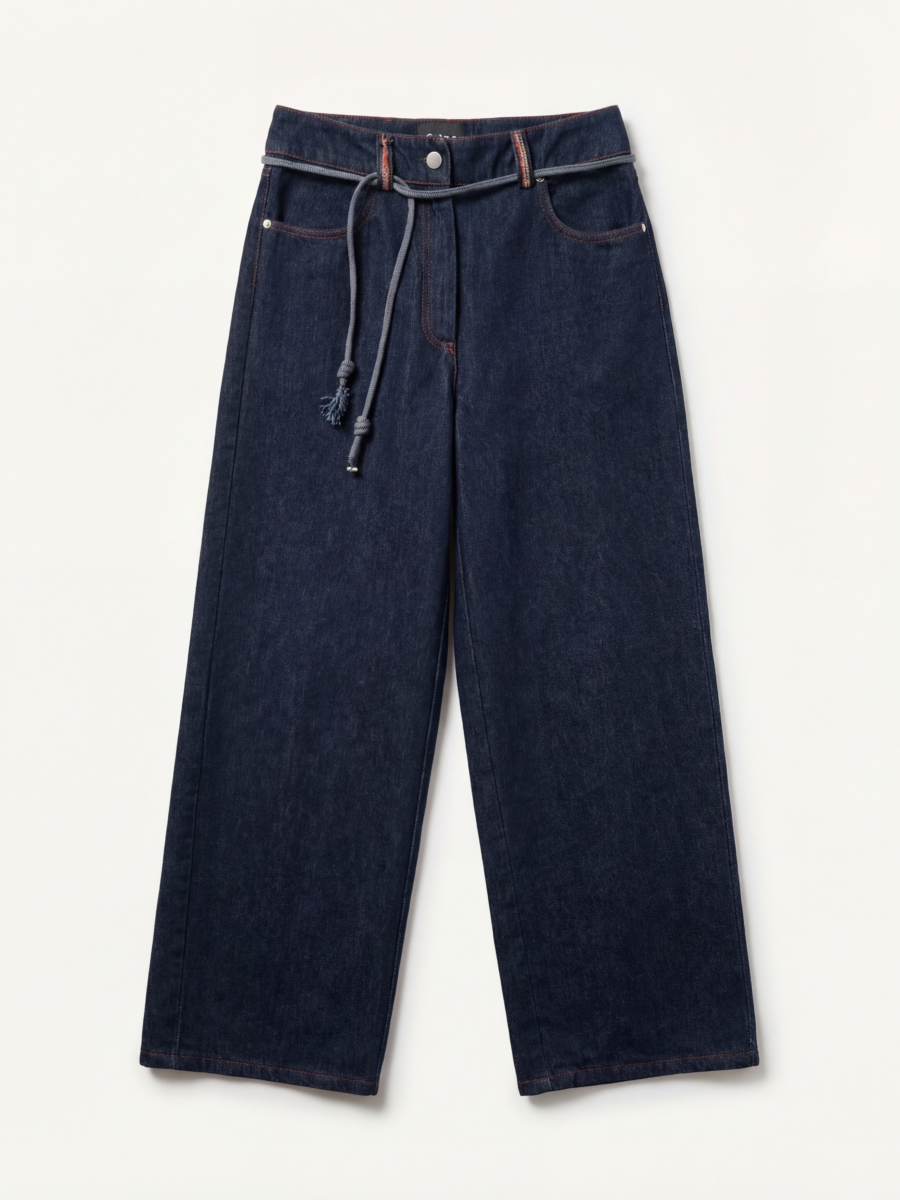 WIDE-LEG DENIM OVERSIZED PANTS